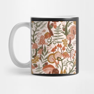 Avery woodland earth tones mushrooms toadstools Mug